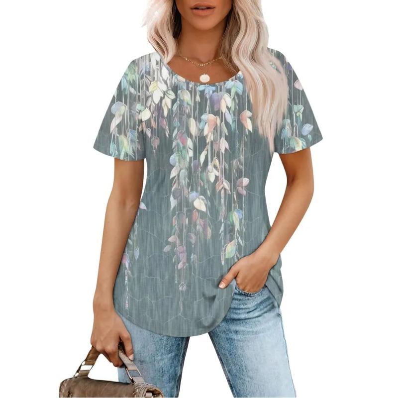 3D Printed Summer Women's T-Shirt Breathable Versatile Fashion Trend Daily Wear Tops Comfortable Polyester Tees