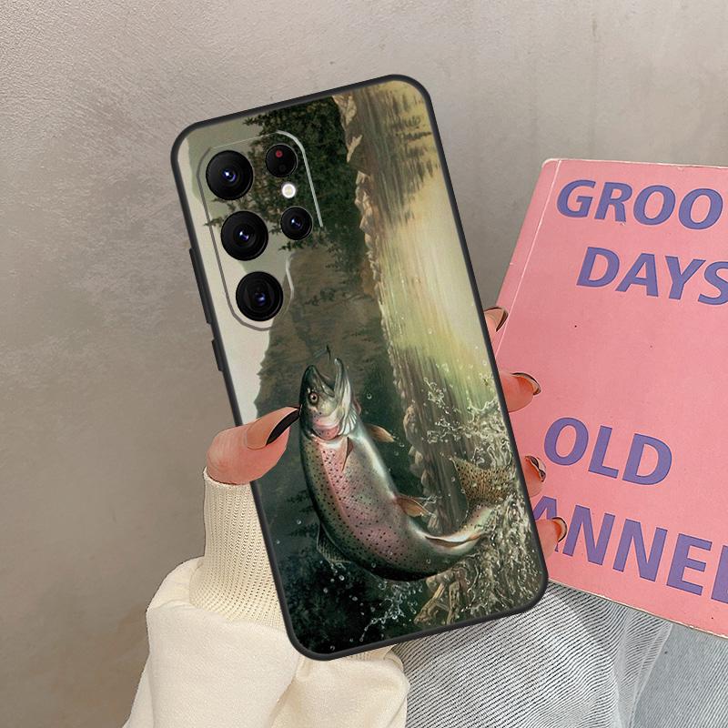 

Rainbow Trout Fishing Case For Samsung Galaxy S21 S22 S23 S24 S25 Ultra S9 S10 S25 Plus S20 FE S25 FE Cover Coque Galaxy S25