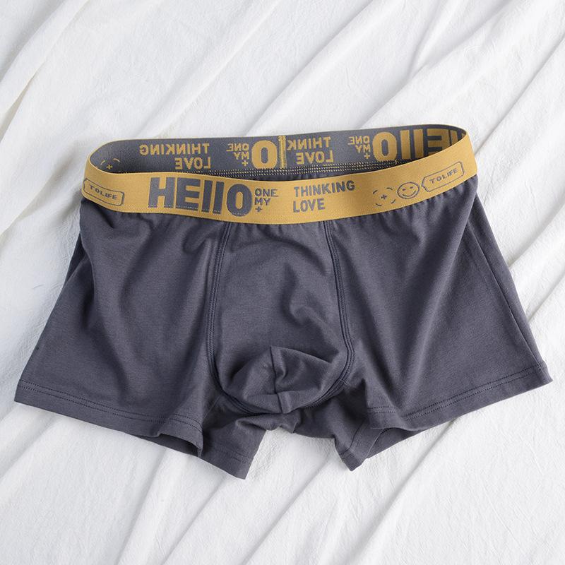 4pcs Men's Underwear Men's Boxer Shorts Mid Waist Comfortable Breathable Shorts Trendy Four Cornered Underwear Boxer Brief