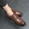Leather shoes men's summer height increase business dress casual shoes pointed British casual shoes wedding groom small leather shoes