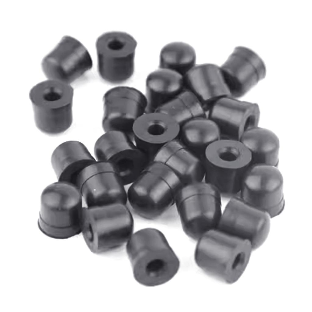 20 Pezzi Nero Trombone Coulisse Copertura Terminale in Silicone Paraurti Copertura Trombone Strumento di Riparazione Protezioni in Silicone per Coulisse Trombone