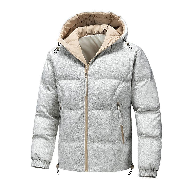 New Men's Cotton Clothes Trendy Casual Handsome Loose Version Thickened Warm Hooded Men's Jacket Cotton-padded Clothes