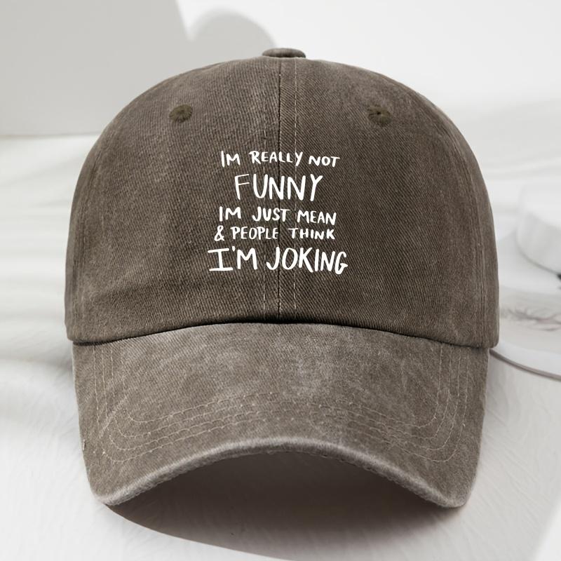 Unisex Adjustable Soft-Top Baseball Cap with "I'm Really Not Funny" Humorous Print - Lightweight, and Stylish for Outdoor Sports