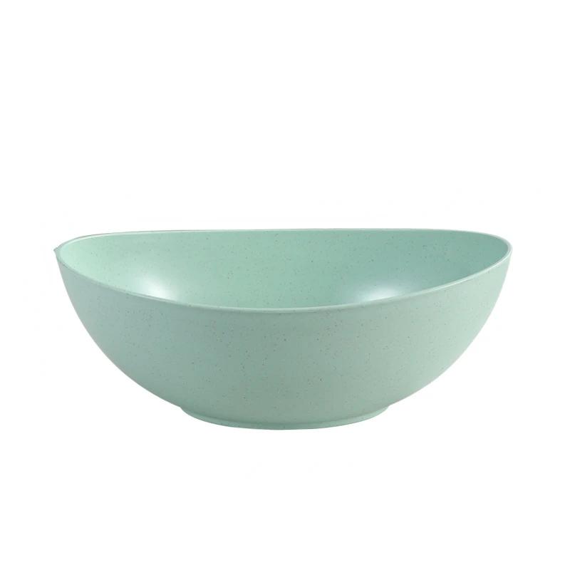 Sale Eco Friendly Wheat Straw Bowl Large Kitchen Fruit Salad Vegetable Dish Creative Microwavable Food Bowl for Household Use