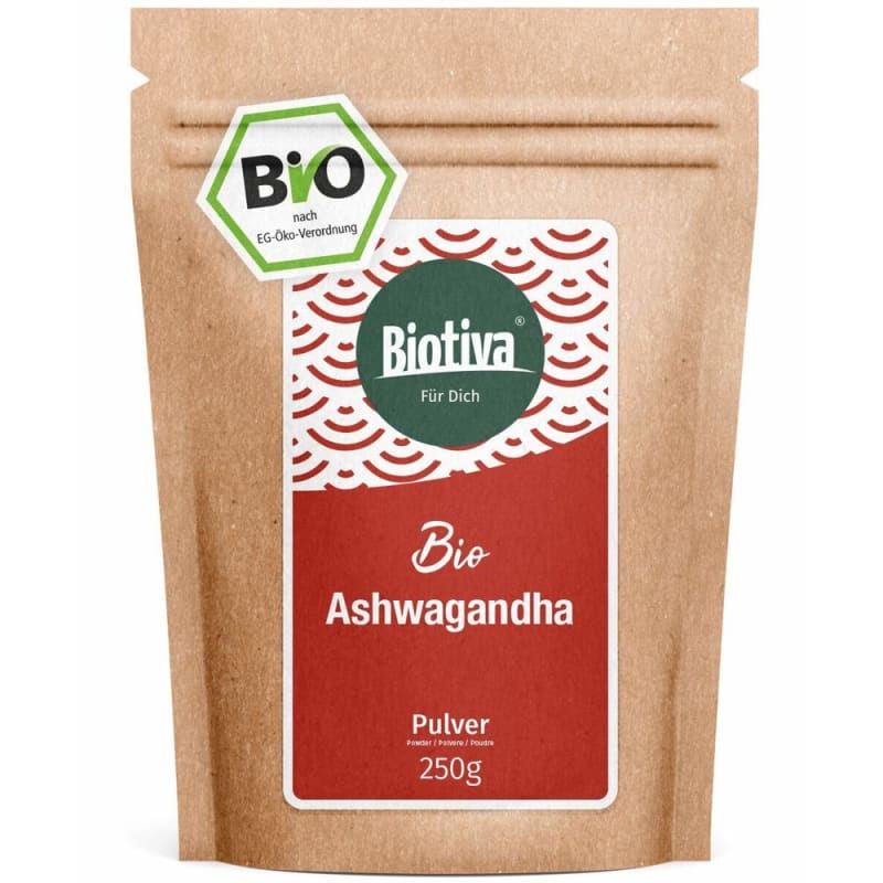 

Biotiva Organic Ashwagandha Powder 250 g, Ayurvedic Berry (Vegan)