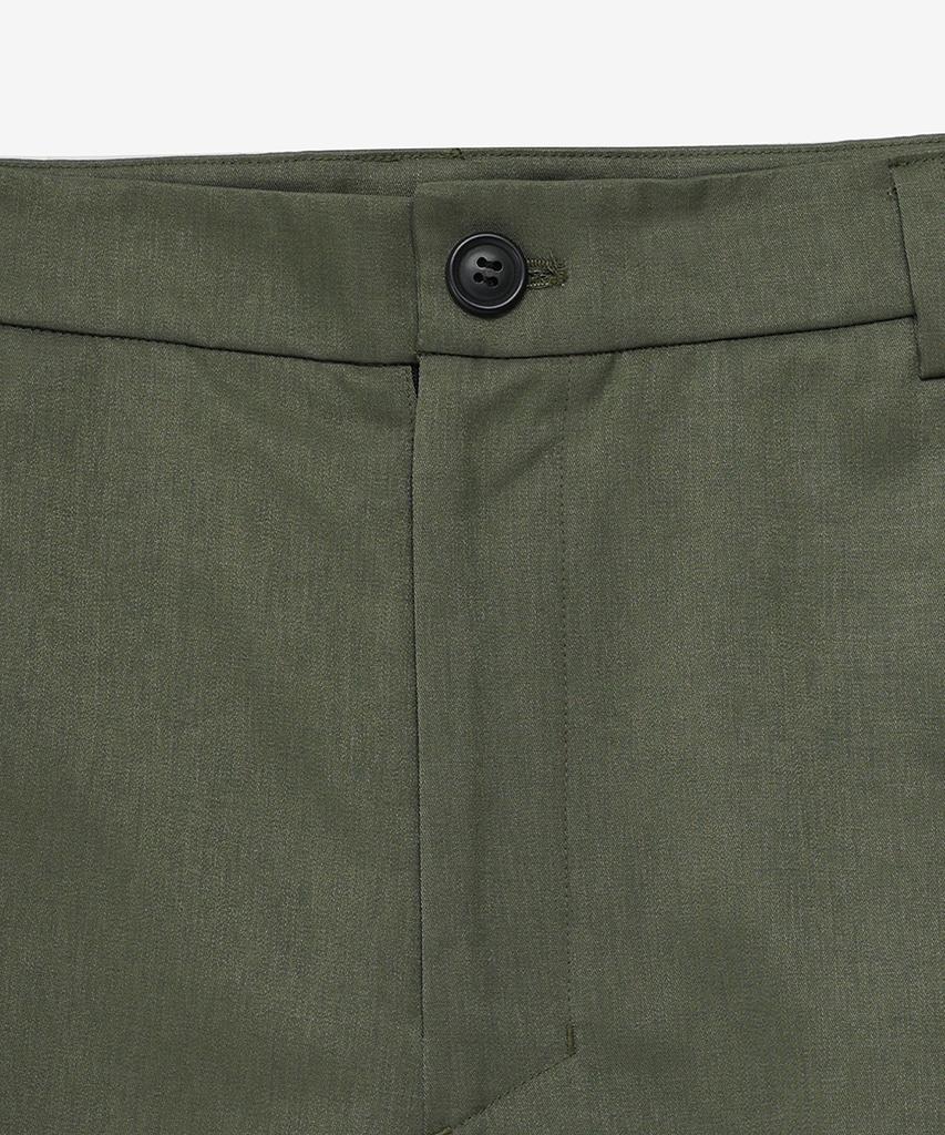 NOIRER Cotton Pleated Pocket Pants (Khaki)
