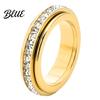 Anxiety Rings for Women Rotating Men Titanium Steel Fidget Ring
