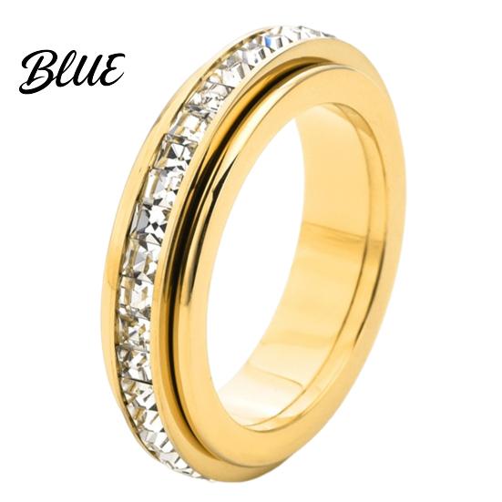 Anxiety Rings for Women Rotating Men Titanium Steel Fidget Ring