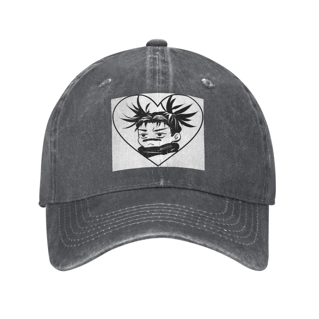 Cappellino in tessuto denim con motivo Jujutsu Kaisen Choso JJk cappellini da baseball casual cappello regolabile cappelli da