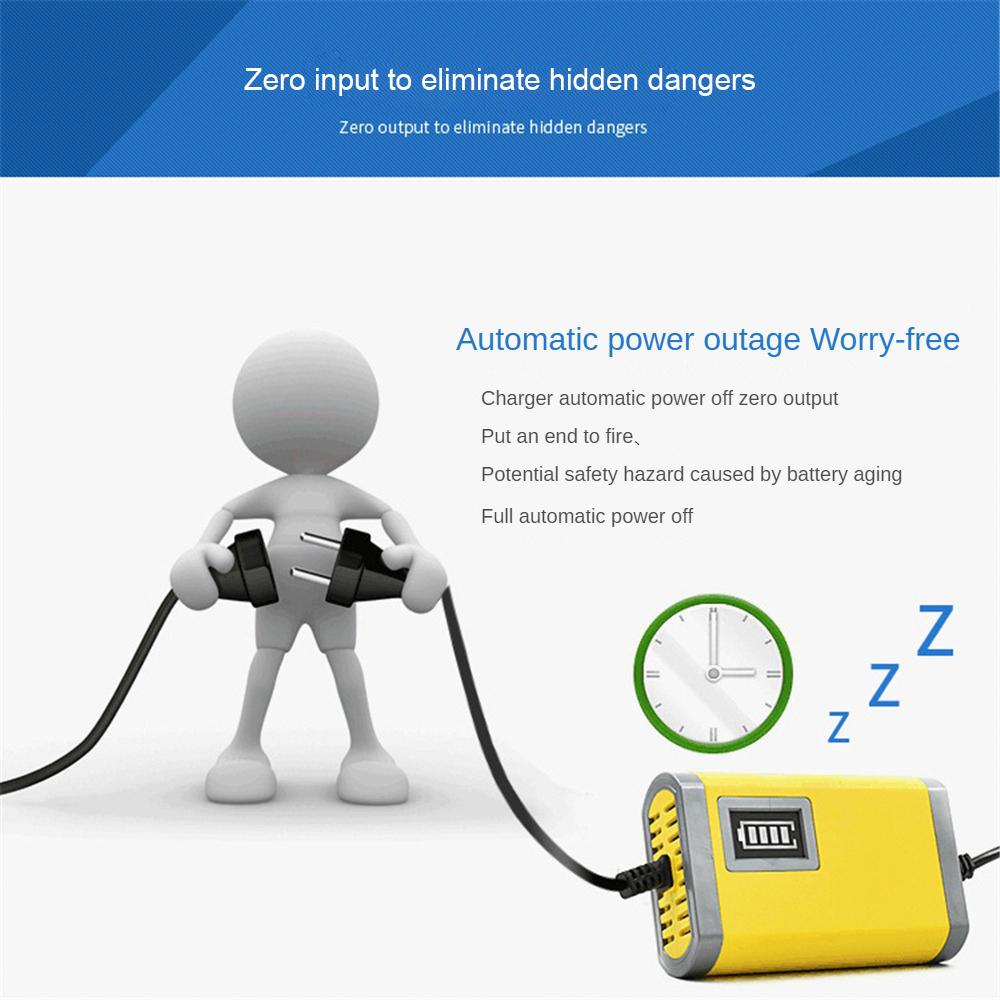 Vollautomatisches Autobatterieladegerät, digitales LCD-Display, 220 V, schnelles Laden, 3 Stufen, Blei-Säure-AGM-GEL-Batterieladegeräte