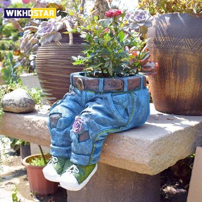 Jeans Harz Blumentopf Harz Handwerk Gartenkunst Topfjeans Blumentopf