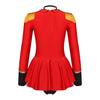 Damen Circus-Zirkusdirektor Rollenspiel Kostüm Langarm Overall Colorblock Patchwork Rock-Bodysuit