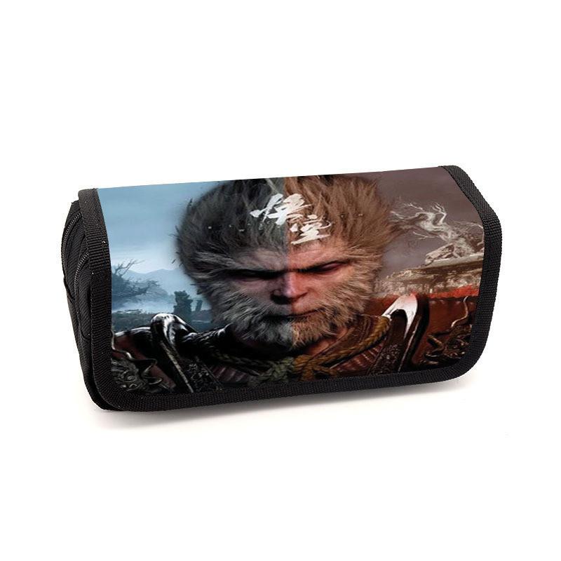 

Black Myth Wukong Pen Case Double Layer Flip Cover Large Capacity Simplev Style G