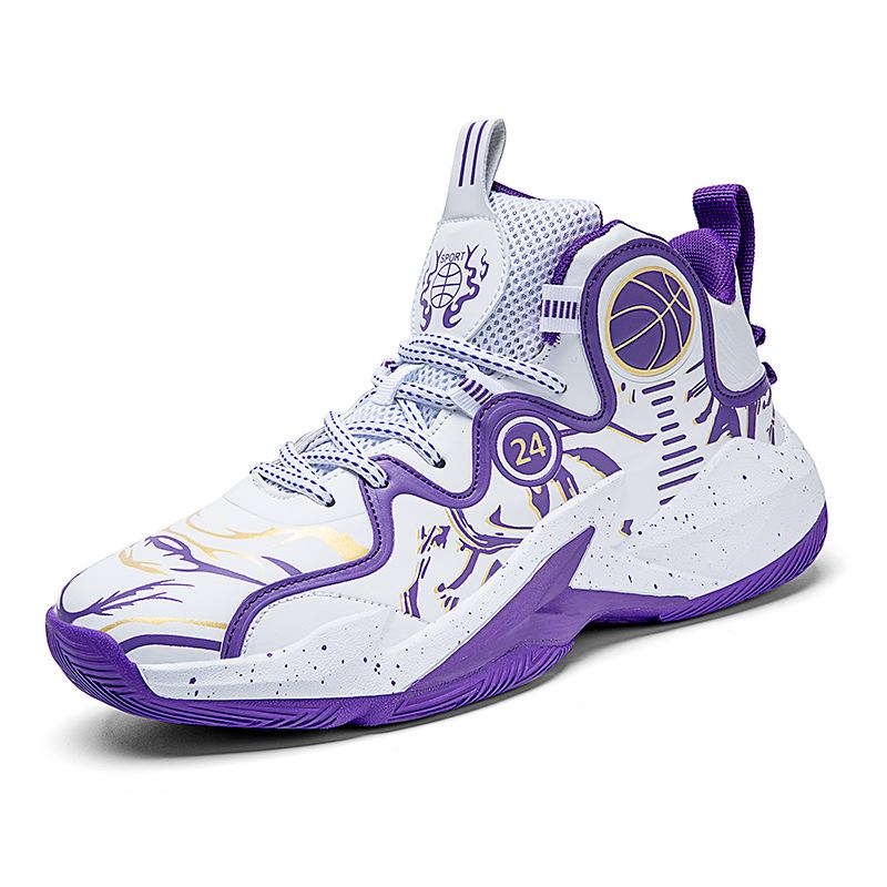 Men Professional High-top Basketball Shoes Men's Cushioning Light Basketball Sneakers Women Mesh Breathable Outdoor Sports Shoes