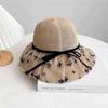 Hat Summer Women's Mesh Bow Bucket Hat Versatile Sun Hat Sun Hat