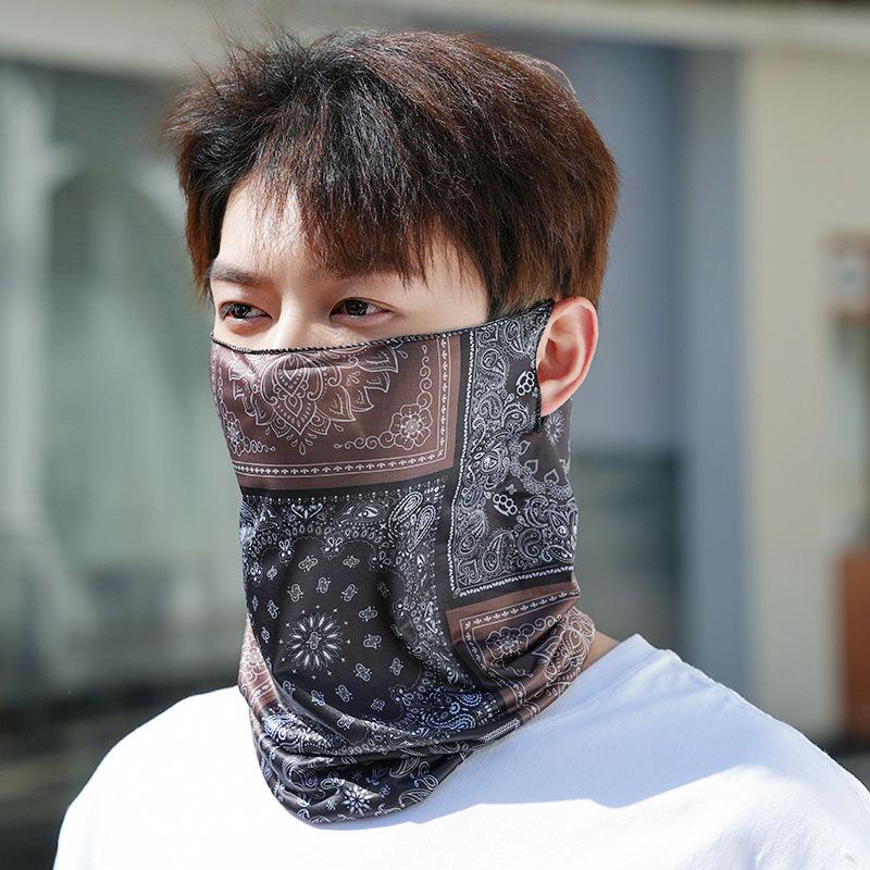 Unisex UV Protection Breathable Face Mask & Neck Gaiter with Ear Loops for Summer Cycling