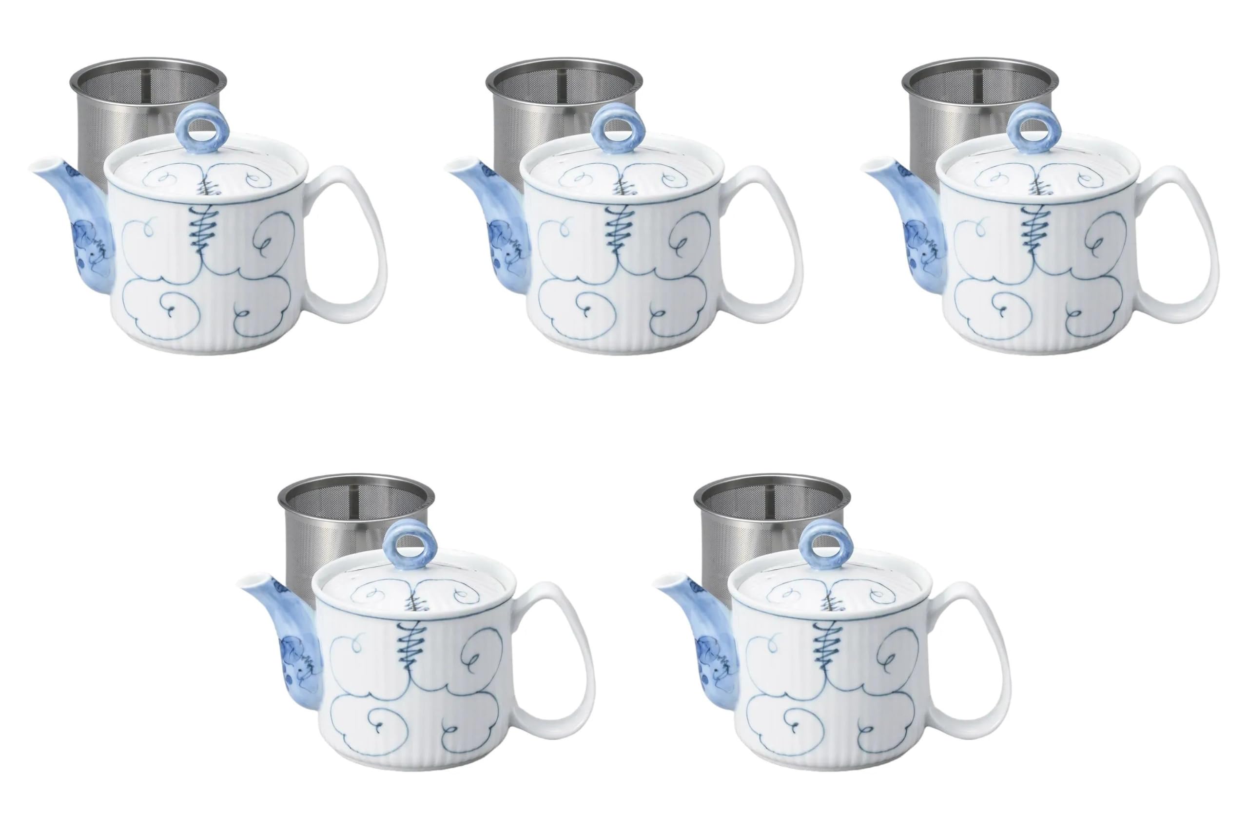 

Set of 5 Arabesque Grape SS Lightweight Pots x Arita Ware Arita Setomonohonpo [9 10.5cm (350cc)] Pots, Ware,