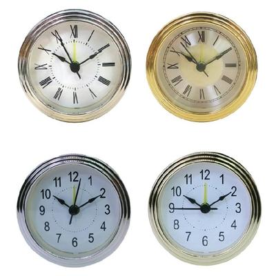 Stilvoller Snooze-Uhrwerk-Einsatz 3 Zoll Uhrwerk Ersatz Arabische oder Römische Ziffern Uhr Zubehör für Heimdekorationen