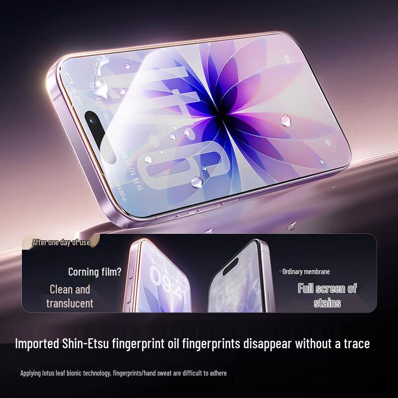 UGREEN Apple iPhone Corning Glass Screen Protector with Dust-Free Auto-Apply Kit