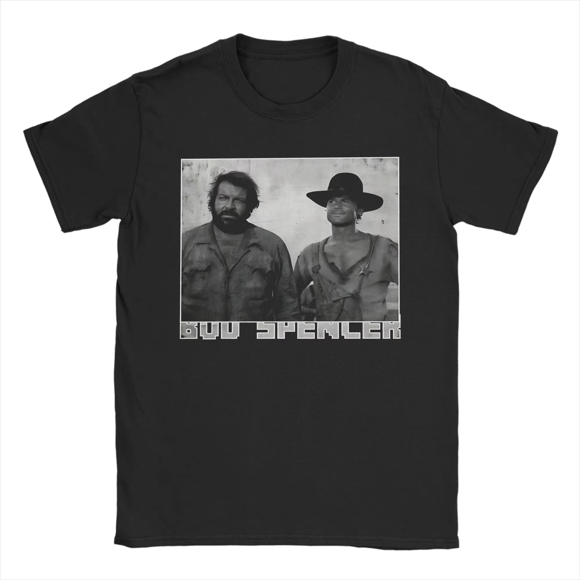 

Men s Bud Spencer Carlo Pedersoli Montage T Shirts Cotton Clothing Funny Short Sleeve Crew Neck Tees Gift Idea T-Shirts 4XL