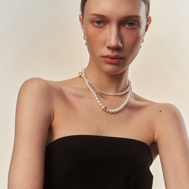 Vingt Six Avril 3-n14 Classic Peal Long Necklace (M),(L)