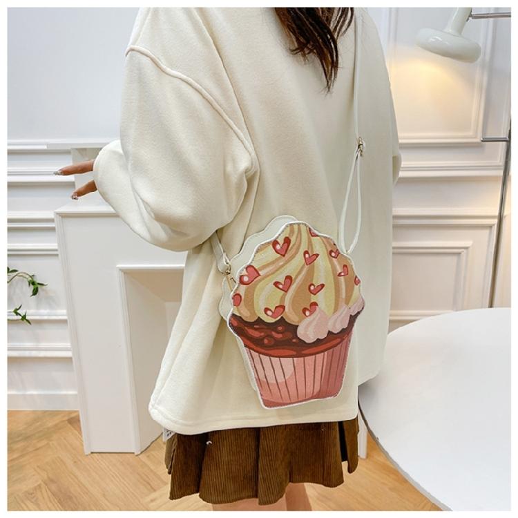 PU Leather Purse Cupcake Box Cupcake Crossbody Bag for Women Girl