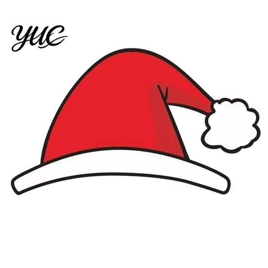 Holiday Car Styling Decors 3D Christmas Stickers for Tesla, Magnetic/Self Adhesive Santa Hat Sticker Outdoor Festive Logo Decor Tesla Logo, Decorative