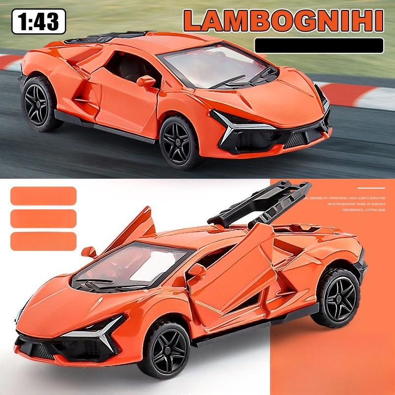 1:43  Alloy car model simulation and rebound small sports car Children's toy car gift collection display