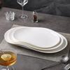 Elegant Irregular Ceramic Fish Serving Plate