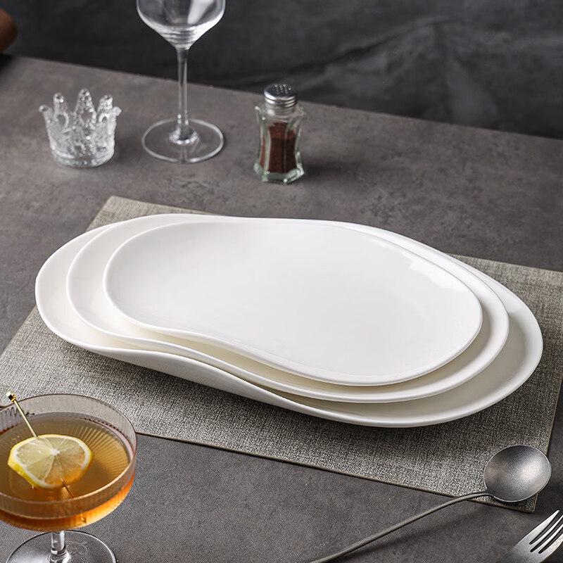 Elegant Irregular Ceramic Fish Serving Plate