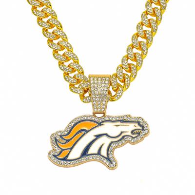 Pendente Lupo Diamanti Pieni Catena Cubana, Accessori Collana Squadra Articoli Pendente Personalità Animale