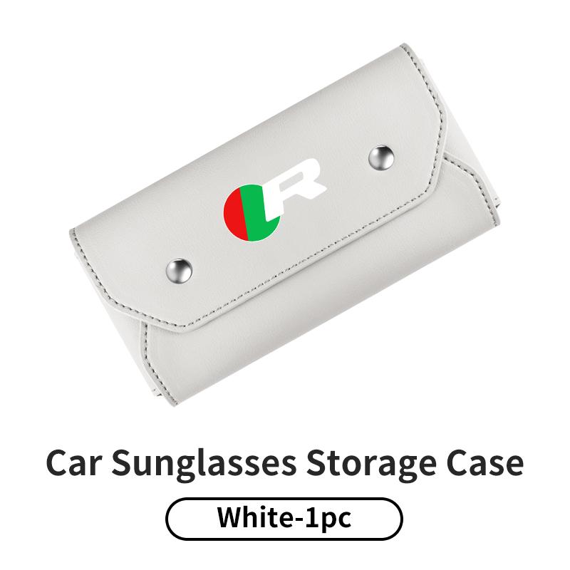Car Sun Visor Glasses Case Leather Sunglasses Box Eyeglasses Holder For Jaguar S-Type F-Type X-Type F-Pace I-Pace XF XJ XFR XKR JLL50