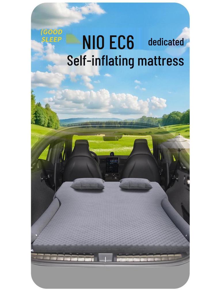 Compatible Air Mattress for NIO EC6 - Automatic Inflatable Trunk Bed, Rear Car Sleeping Mat