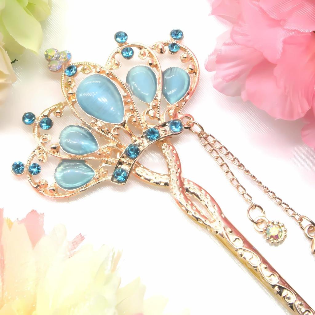 Miaomyao Unique pour Cheveux Japonais et Métal Style Antique Or Rose Cheveux Épingle à Cheveux Miaomyao, Épingle à Cheveux, Vêtements, Tomesode, Kimono, Yukata, Ornement,