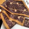 Luxury Spring Summer Ear Silk Scarf Women Striped Print Neckerchief Wrist Towel Korean Style Tie Bag Band Ladies Neck Scarf