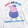 Peppa Pig Unisex Adult Pink Or Blue Grandpa Pig Loves You Sweatshirt