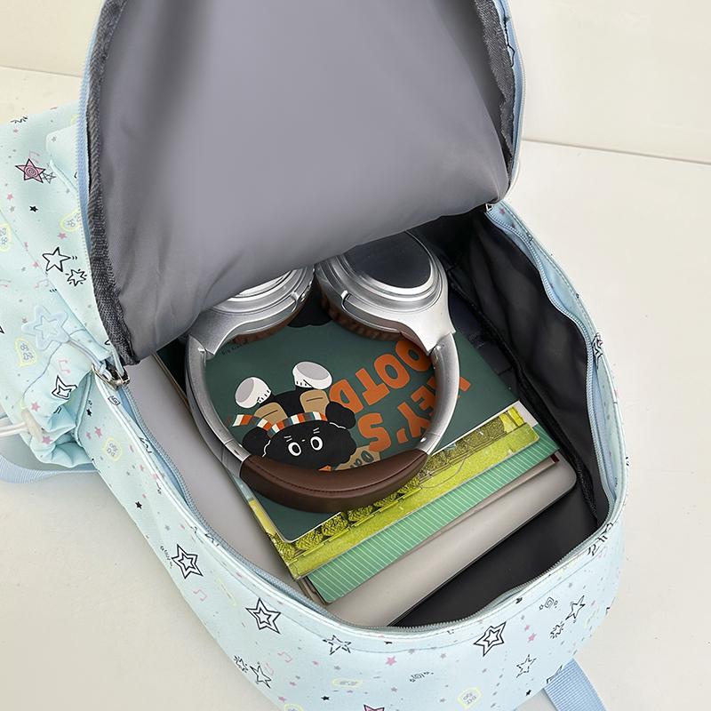 Star Print Women's Backpack Large Capacity Student Schoolbag