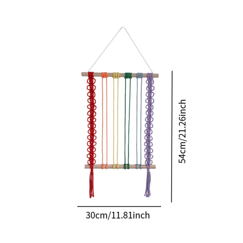 Picture Frames Decoration Hanging Photo Display Boho Macrame Wall Decor Picture Organizer for Teen Girls Cafe Bedroom Women