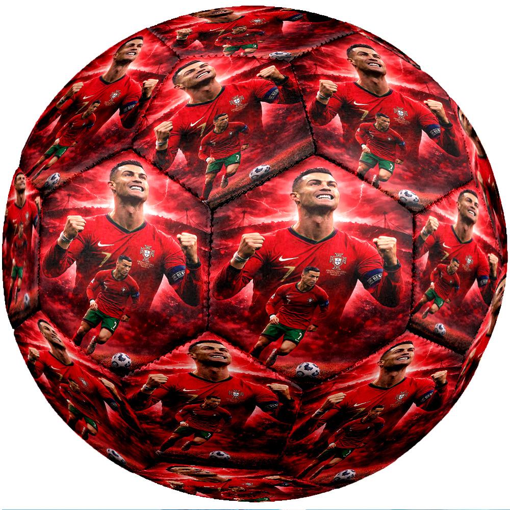 Pallone da calcio tema Cristiano Ronaldo Taglia 5 Pallone da calcio Tocco Morbido Pallone da calcio professionale per allenamento per sport all'aperto