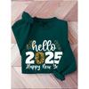 2025 Cross Round Neck European and American Christmas Long Sleeve Hoodie