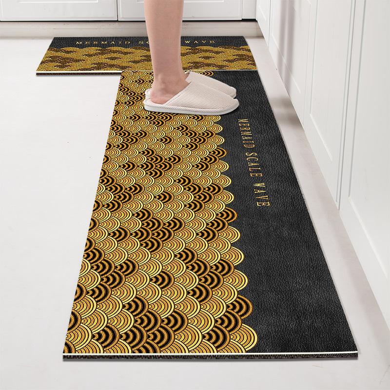 

Кухонный коврик для пола Противоскользящий Водонепроницаемый Длинный коврик Устойчивый к загрязнениям Ковер 45*70cm +45*140cm