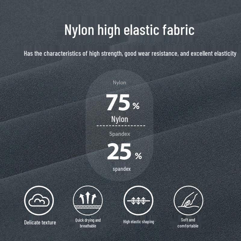 Herren Half-Zip Langarm Nylon Sport-T-Shirt: Hohe Elastizität, Bare-Feel, Ideal für Outdoor-Fitness, Wandern und Radfahren.