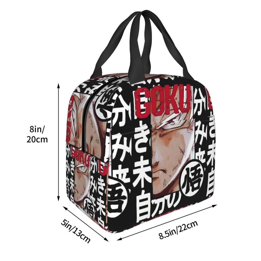 Custom DBZ Dragons Goku Ball Lunch Bag Women Cooler Warm Insulated Lunch Box for Student School