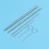 6pcs Round Head Snake Sexing Probe Stainless Steel Reptile Sexing Probe  Snake Breeders