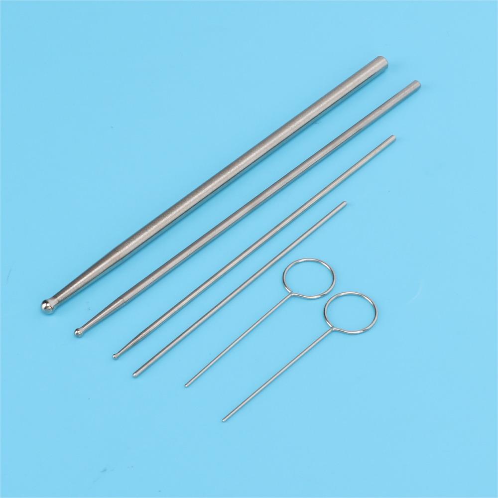 6pcs Round Head Snake Sexing Probe Stainless Steel Reptile Sexing Probe Snake Breeders