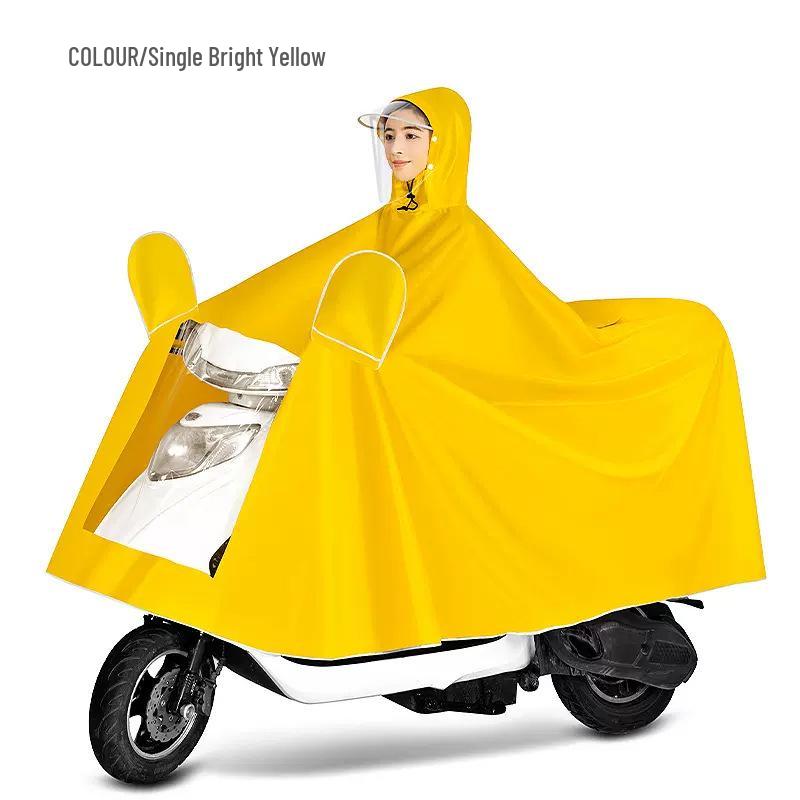 Men's Waterproof Electric Vehicle Poncho: Extra Thick, Anti-Storm, Enlarged for Motorcycles and Battery Cars