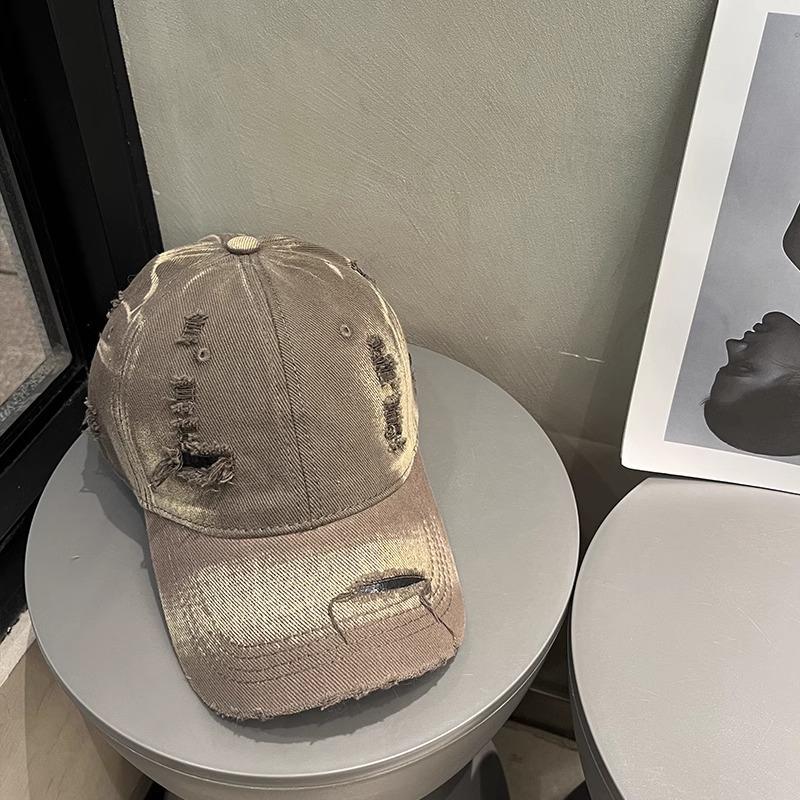 

Женская и мужская модная бейсболка с эффектом потертости - Подходит для большой головы, Весна/Лето, Защита от солнца, Универсальный дизайн с козырьком