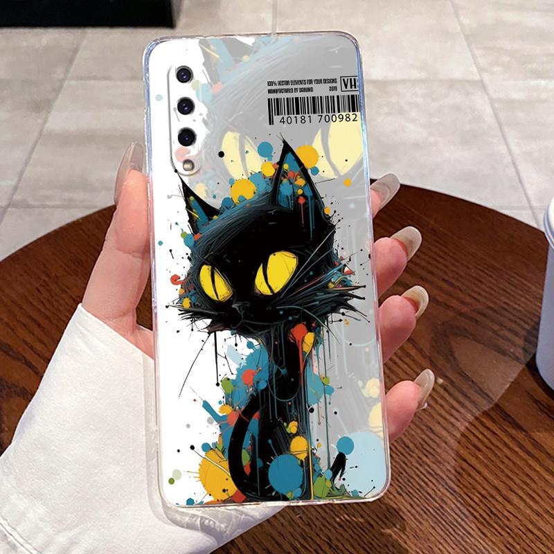 Casing For Xiaomi Mi 9 Case Aesthetic Fashion Cute Cat Soft Silicone Back Cover For Xiaomi Mi9 Mi 9 Lite Transparent Phone Case