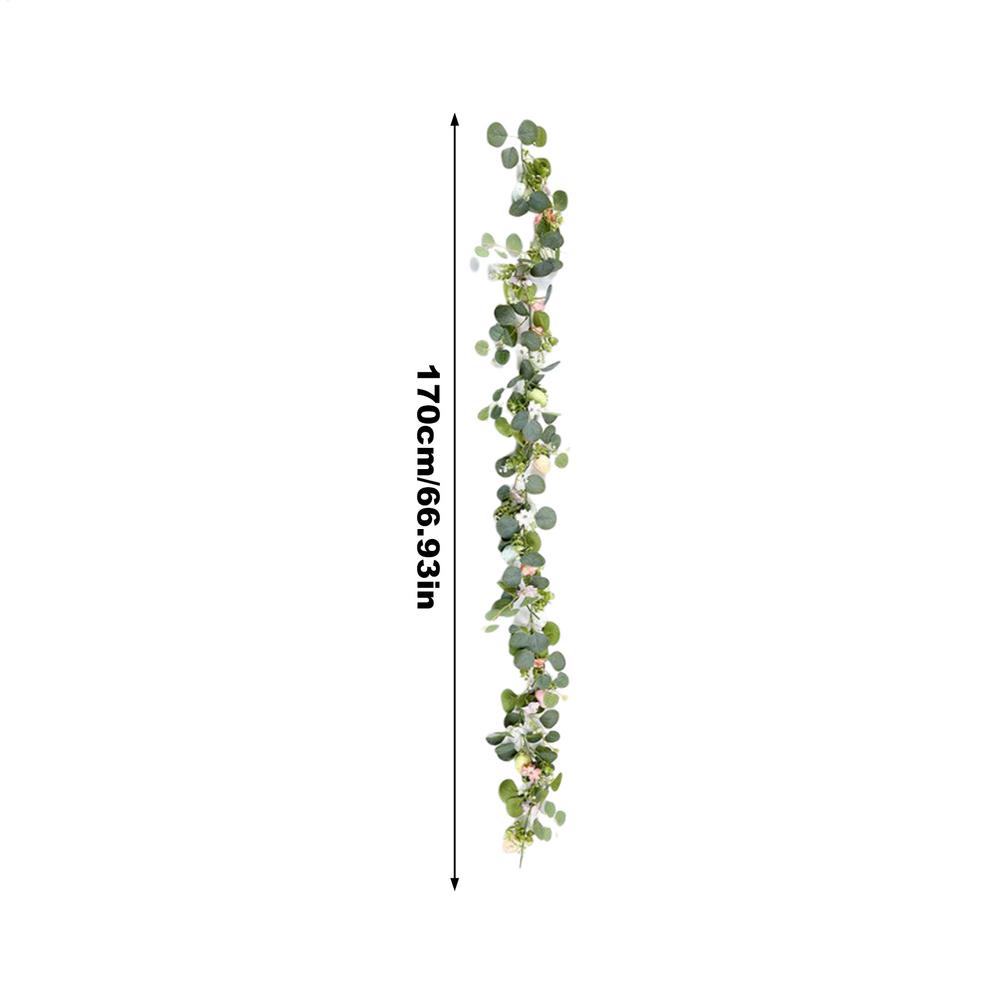

2Pcs Artificial Easter Egg Wreath Rustic Spring Vine Decoration for Festive Home Party Craft Art Table Runner Easter Decor