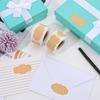 250Pcs Self-Adhesive Kraft Tags Sticker Self-Adhesive Customize Holiday Present Stickers for Jars Christmas Gift Name Tags
